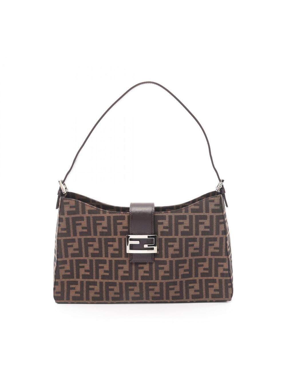 Fendi Zucca Shoulder Bag Canvas Leather #362870F15B